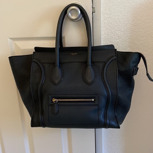 Celine Handbags - Celine Mini Luggage Tote Anthracite